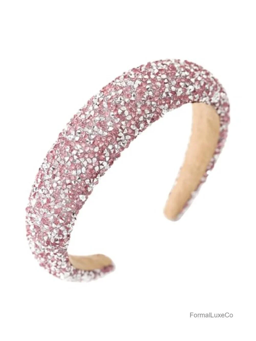 Sparkly Rhinestone Padded Headband Crystal Beaded Jeweled Hair Hoop